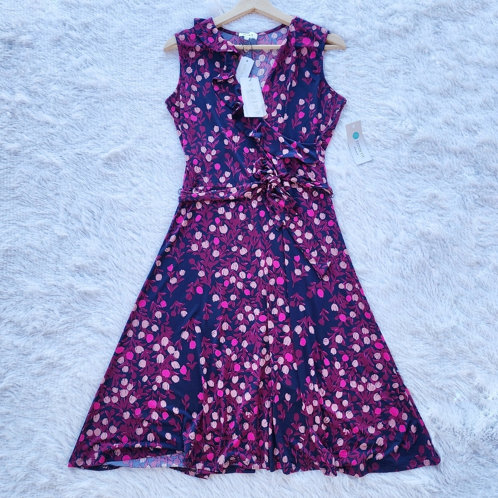 Leota Stitch Fix Aneeka Knit Faux Wrap Dress